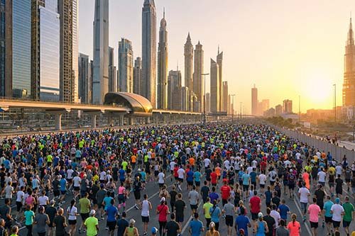 Thousands of participants taking part in Dubai Run
